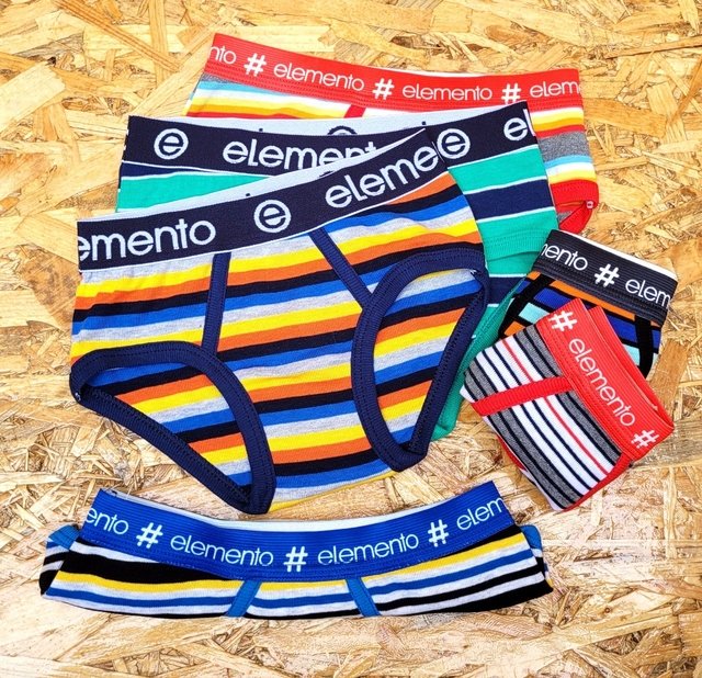 SLIP DE NI O DE ALGOD N Y LYCRA RAYADO LINEA ELEMENTO ART 704 TALLES 1 AL 5 X DOCENA