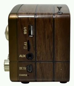 Radio FM/AM Vintage Con Bluetooth/MP3/TF y Linterna Nisuta (NS-RV18) - PM Computacion