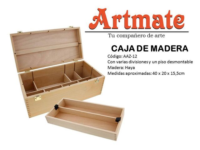 Caja de Te 2 divisiones - Artística Apasionarte