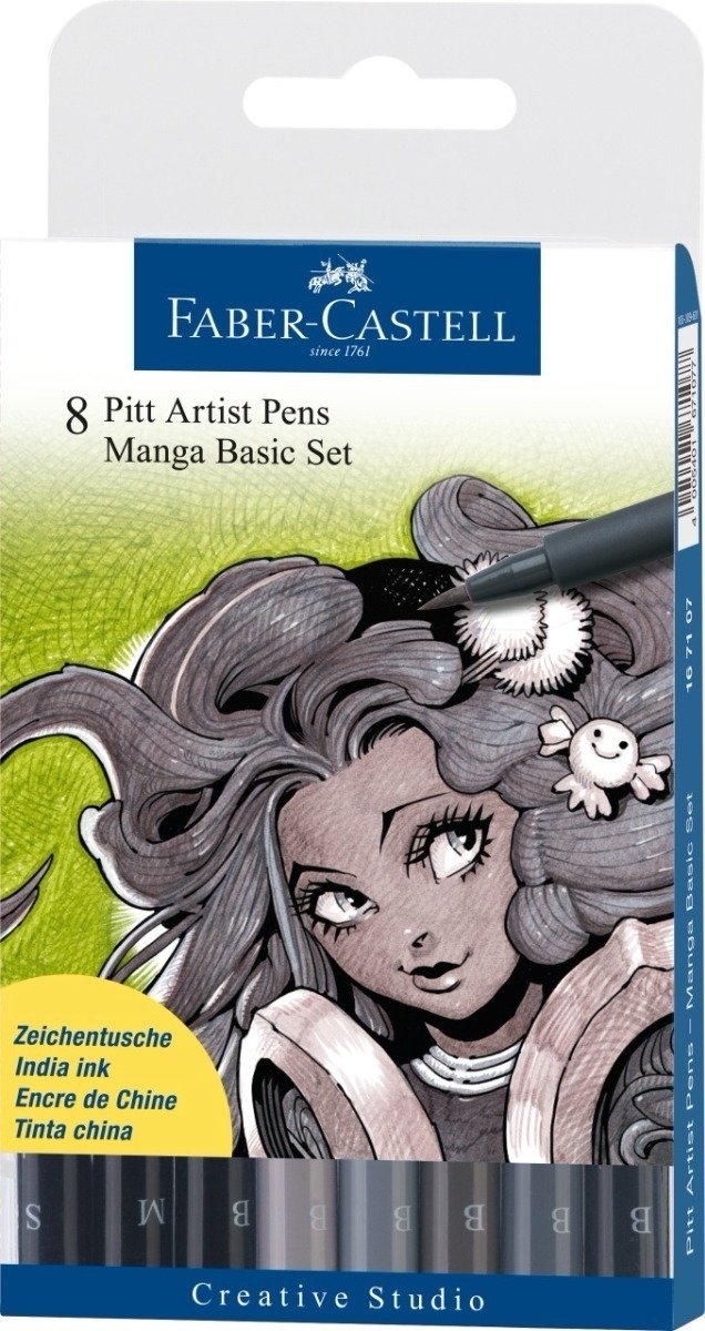 Estuche con 8 rotuladores Pitt Artist Pen, básico Manga