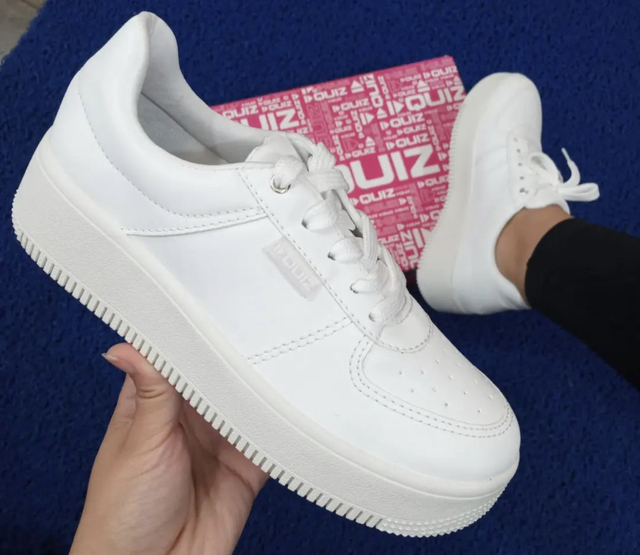 Tenis quiz best sale flatform branco