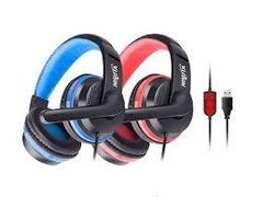 Auricular USB gaming tipo vincha con micrófono nisuta nsaug91