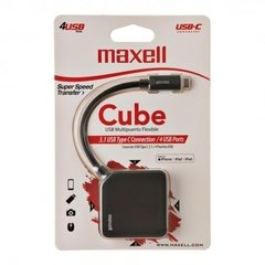 HUB con conector USB Tipo-C / 4 USB 3.1 Cube Maxell