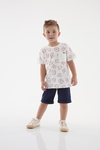 Up Baby - Conjunto Bermuda e Camiseta Infantil (Off White)