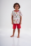 Up Baby -Pijama Camiseta E Bermuda Natal Infantil