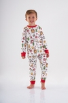 Up Baby - Pijama Infantil Com Camiseta E Calça Em Suedine (Branco)