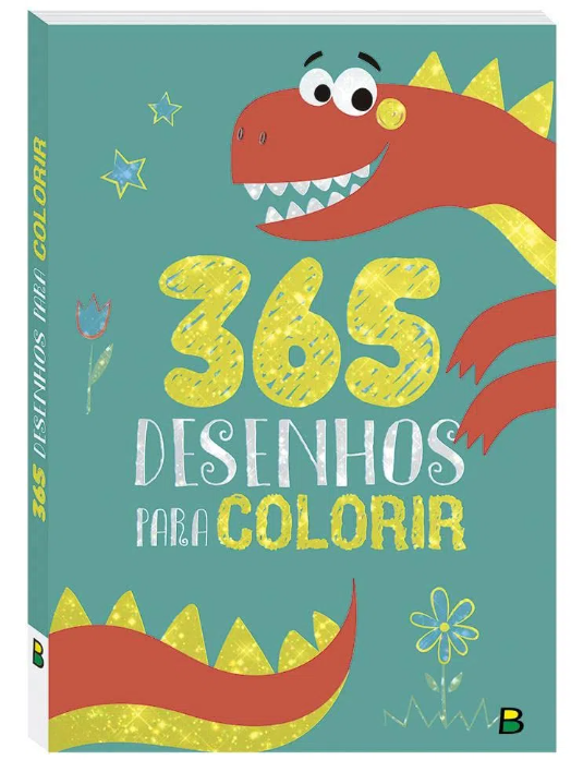 Livro De 365 Desenhos Para Colorir (Capa Azul) Todo Livro – Ref