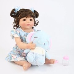 Boneca Bebê Reborn Corpo De Silicone Realista Com Elefante - loja online