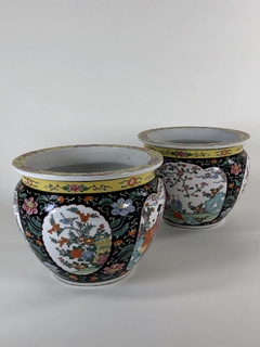 Cachepots porcelana china Famille Noire