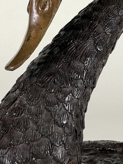 Imagen de Esculturas chinas de cisnes en bronce