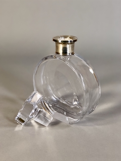 Botellón circular en cristal y metal plateado - Mayflower