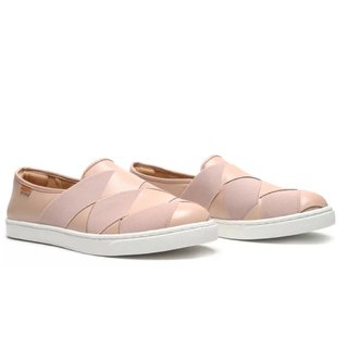 Tenis Slip On Rosa Blush Elastico Mila