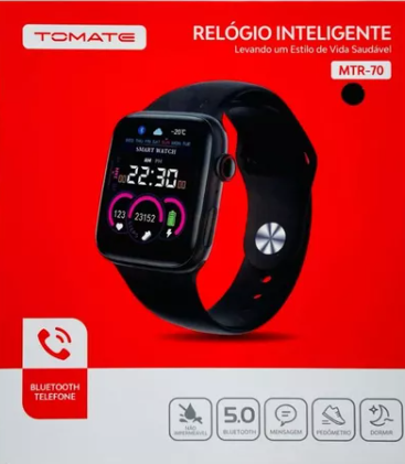 Relógio Inteligente Smartwatch MTR-80 - Tomate Eletrônicos
