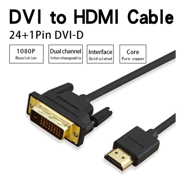 Cable Adaptador Dvi-d Dual Link A Hdmi Con Filtro 1.50m