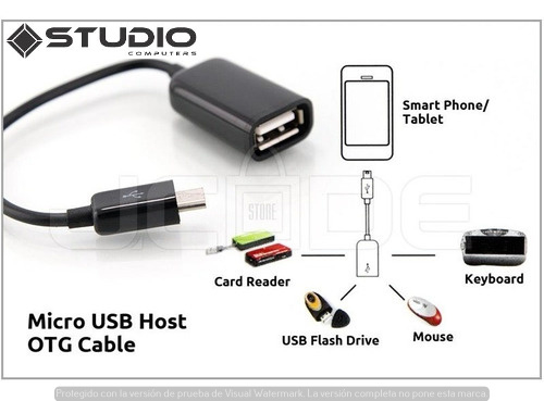 Cable Adaptador Otg Usb A Tipo C Para Tablet Celular Teclado