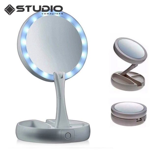 ESPEJO DE LUZ LED PARA AUTO  PERFECTO PARA MAQUILLAJE Y RETOQUES – My Store