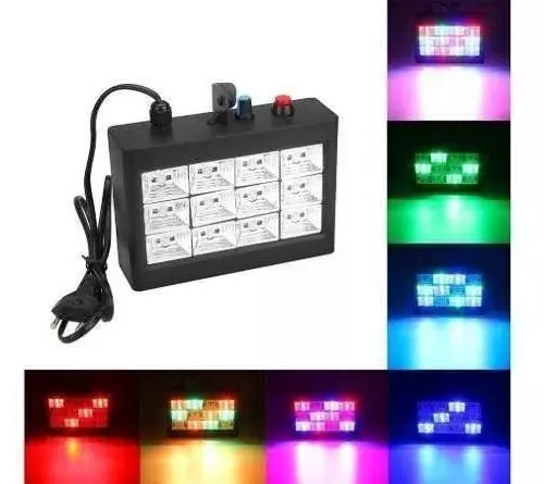 Combo Luces Dj Bola Led + Mini Flash Led Audio Ritmico Rgb