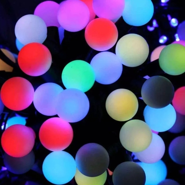 luz navidad luces led guirnalda led bolas 230V 5M exterior RGB FIJO 
