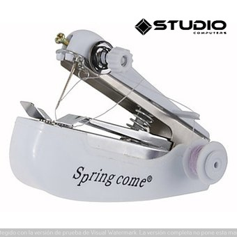 Máquina de coser de mano, mini máquina de coser de mano para costura  rápida, máquina de coser portátil adecuada para el hogar, viajes y  bricolaje