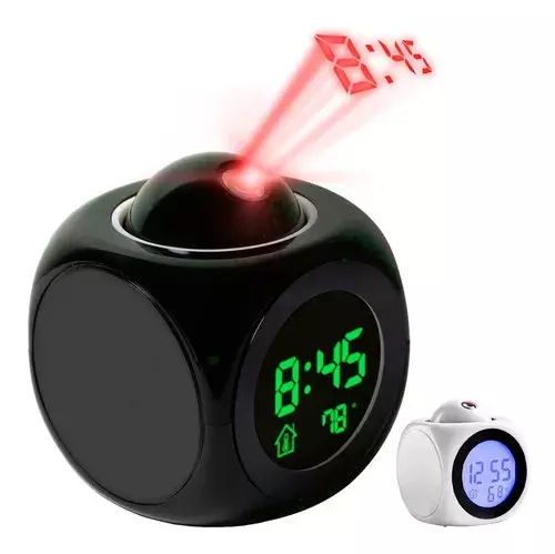 Fisura – Reloj despertador digital negro LED. Reloj indicador de