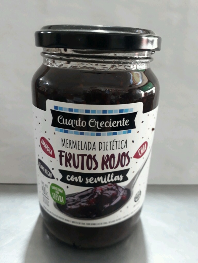 Mermelada Con Stevia Y SEMILLAS Cuarto Creciente FRUTOS ROJOS