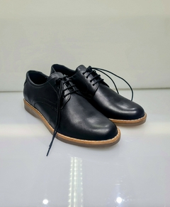 Zapato Acordonado Negro Suela Azul 1871/120 - comprar online