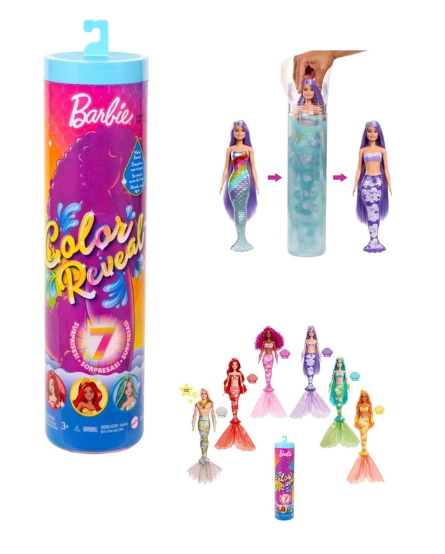 Mu eca Barbie Mermaid Color Reveal Original Mattel