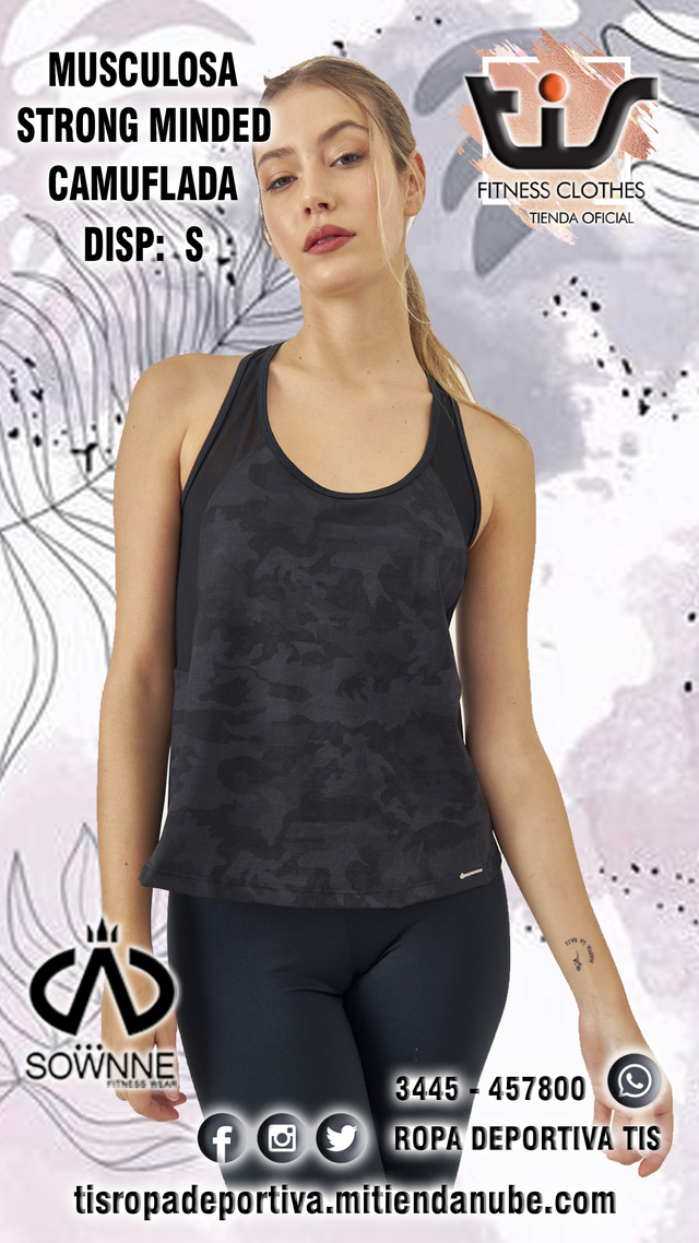 Musculosa Strong Minded Camuflada * SOWNNE * (1318)