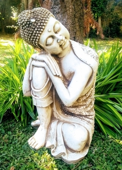 Buda grande soñador dormido estatua de resina jardin exterior decoracion - comprar online