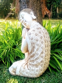 Buda grande soñador dormido estatua de resina jardin exterior decoracion - Artesanias Paradise Home & Deco