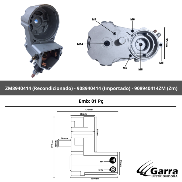 ZM8940414 AUTOMATICO DE PARTIDA DENSO CASE IVECO COLHEITADEIRA 24V