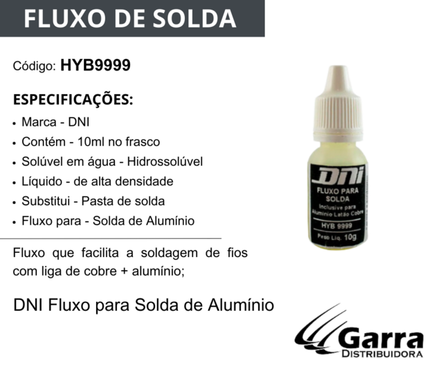 Hyb Fluxo De Solda Para Aluminio E Cobre