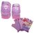 Kit Proteção Infantil Bell 3-5 Anos Joelheira Cotoveleira Luva Princessas Disney Rosa