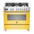 fogão pro 6q - forno elétrico 108l - amarelo - 90 cm - 220v bertazzoni
