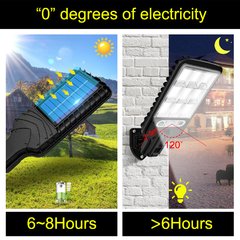 Solar de rua c/ 3 modo luz à prova água sensor movimento c/controle remoto 72LED - comprar online