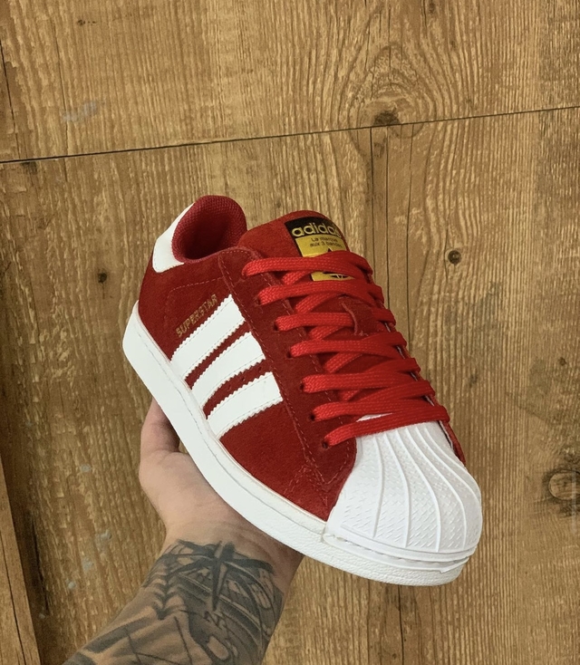 Adidas fashion vermelho superstar