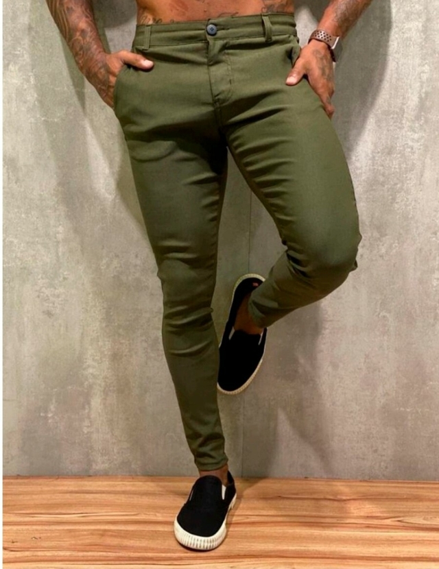 Calça Masculina - Slim Alfaiataria - Verde