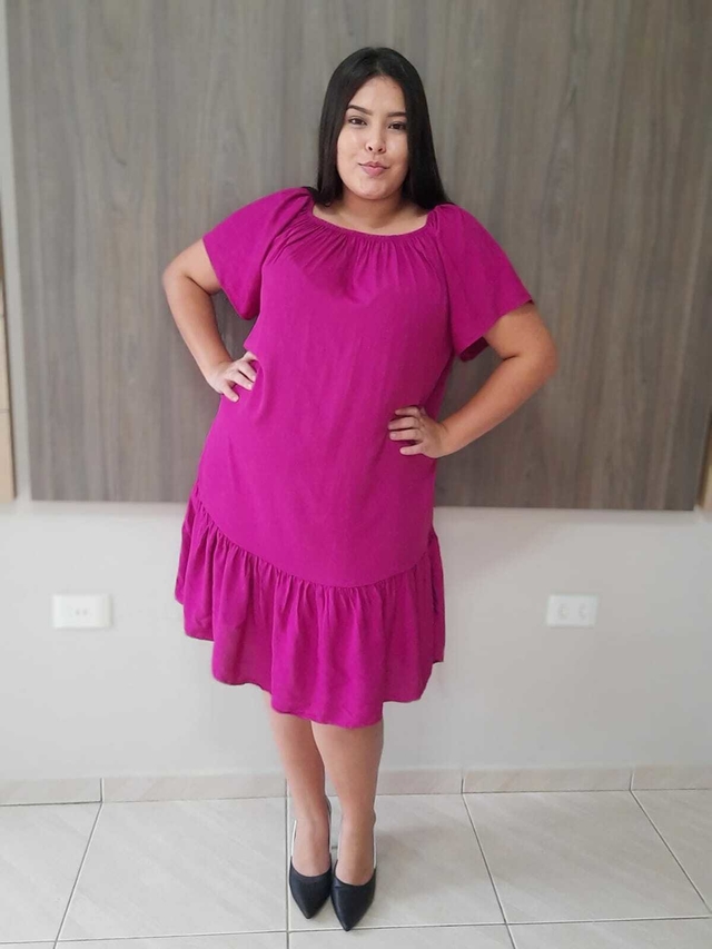 Vestido Plus Size Soltinho Rosê