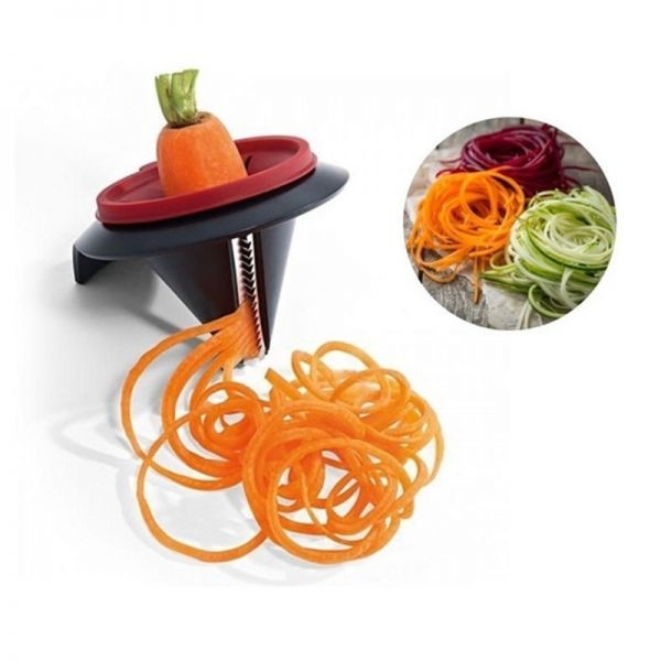 Cortador Rallador Verduras Zanahoria Espiral Manual Decorar
