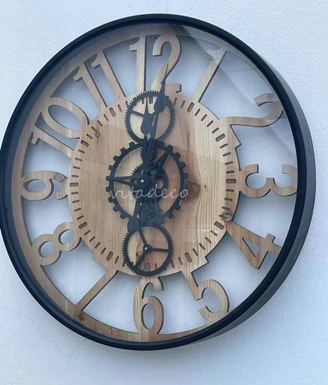 Reloj Pared Gran Tamaño Con Maquinaria Rotativa Ø60cm con Ofertas
