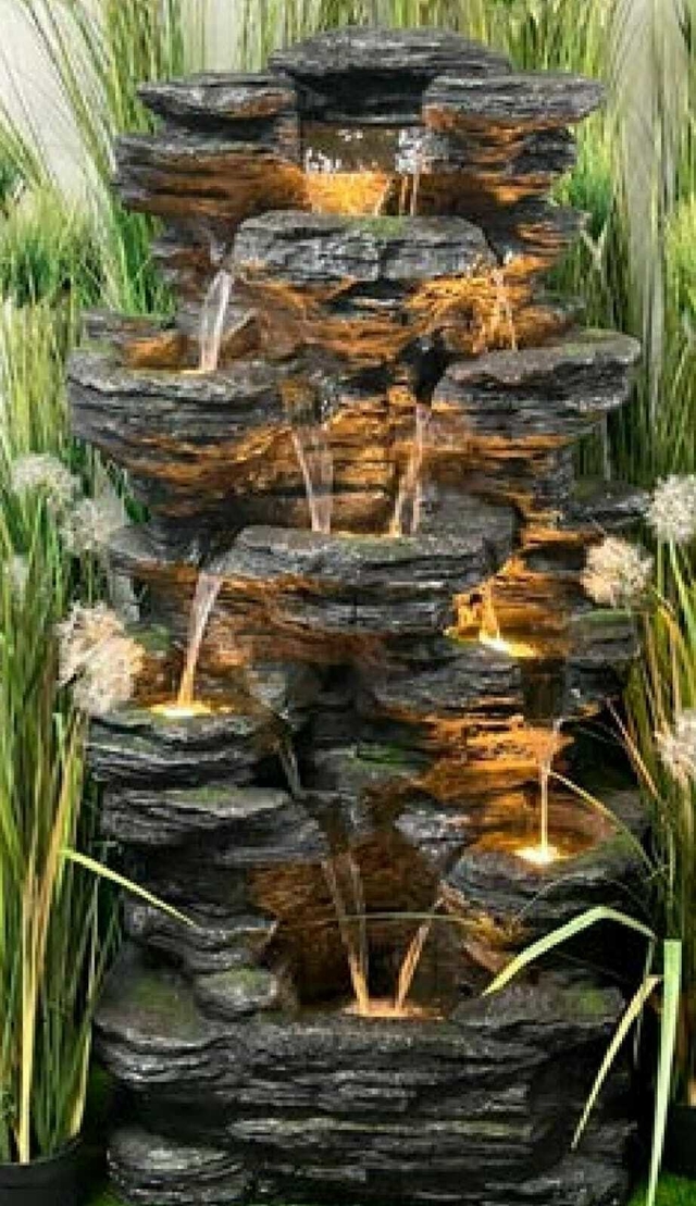 Fuente de agua de jardín exterior de piedra fuente de agua