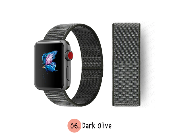 Pulso Correa Manilla De Nylon Para Apple Watch y SmartWatch de 42 44 mm 06 Dark