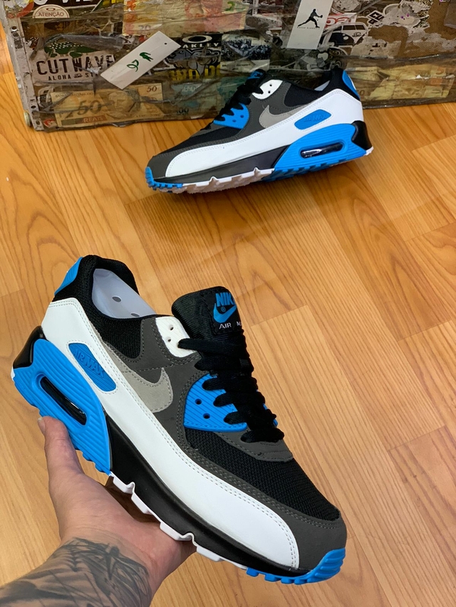 Nike air max 90 fashion branco e preto