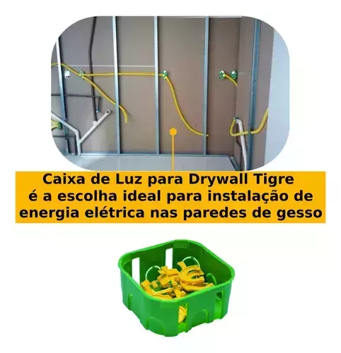 CAIXA PASSAGEM DRYWALL 4X4 - verde
