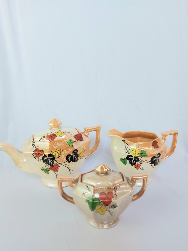 Conjunto de chá de porcelana japonês, conjunto de chá vintage