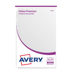 Folios Oficio Premium "Avery 71010" x 10 unid. (2866)