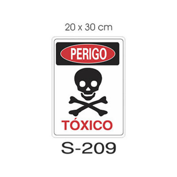 PLACA PRODUTO TÓXICO