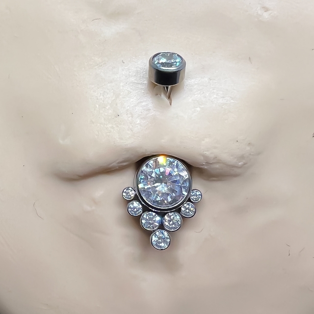 PIERCING DE UMBIGO TITÂNIO GRAU DE IMPLANTE