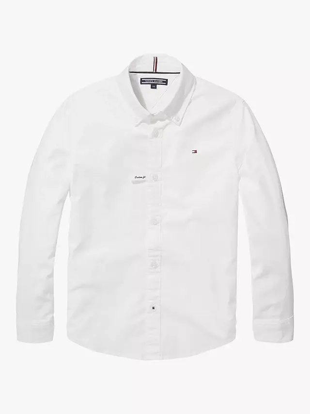 Camisa Polo da Tommy Hilfiger manga longa branca e vermelha - Baby