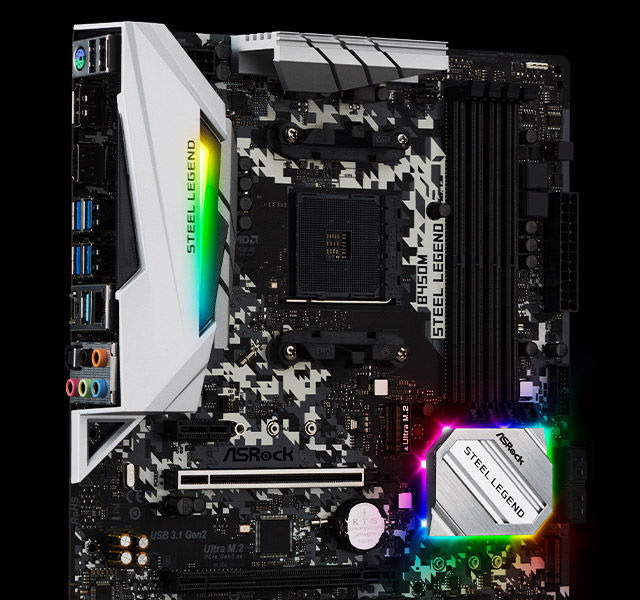 PLACA MADRE ASROCK B450M STEEL LEGENDS Styletec